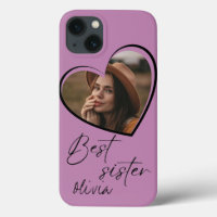 Best Sister Photo Elegant Modern Pink