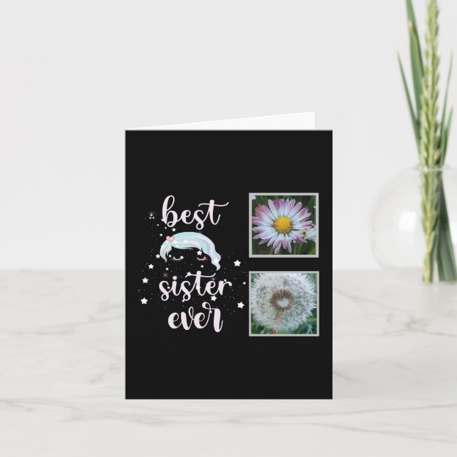 Best Sister Photo Template Card (Front)