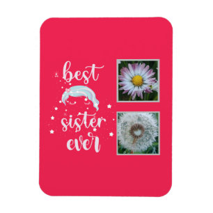 Best Sister Photo Template Magnet