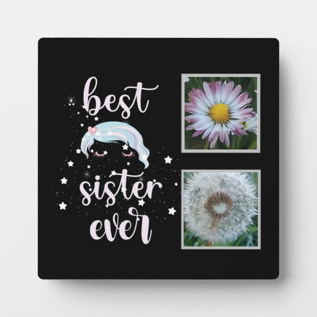 Best Sister Photo Template Plaque (Front)