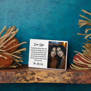 Best sister Script Gift For sister Photo Collage Plaque