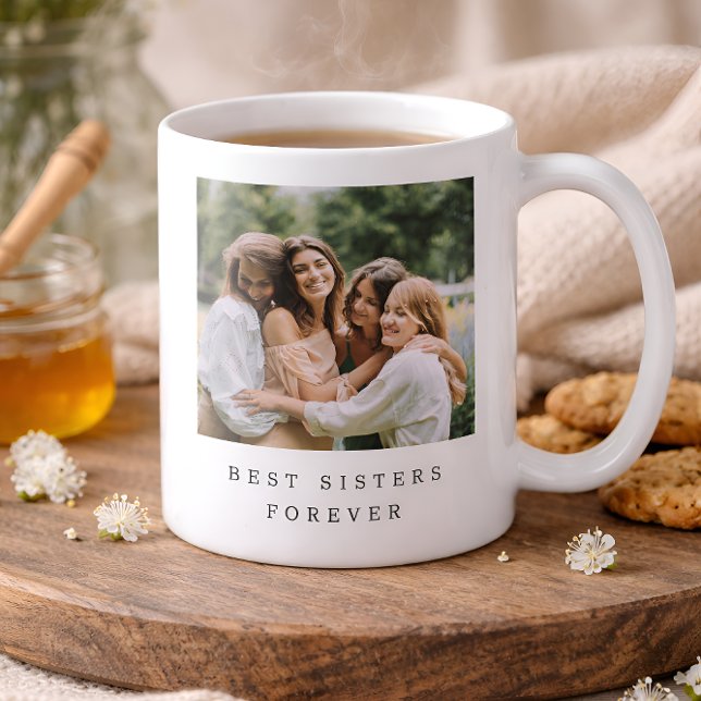 Best Sisters Forever Custom Photo Personalised  Coffee Mug (Creator Uploaded)