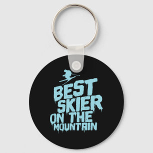 Best Skier On The Mountain Skiing Key Ring