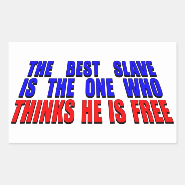Best Slave Rectangular Sticker (Front)