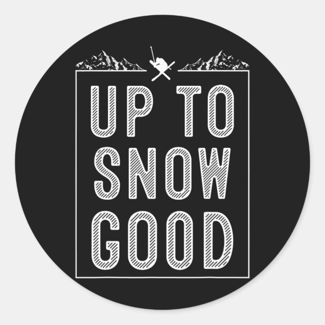 Best Snowboard Skiing Ride Gift Cute Skiers Men Wo Classic Round Sticker (Front)