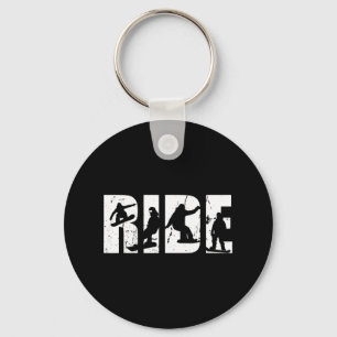 Best Snowboarding Art Dad Men Father Snowboard Sno Key Ring
