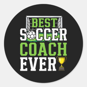 Best Soccer Coach Ever Funny Trainer Classic Round Sticker