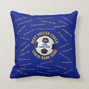 Best Soccer Coach Gift Ideas ALL Player's Names Cushion