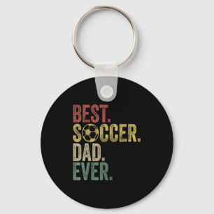 Best Soccer Dad Ever Daddy Fathers Day Vintage Wom Key Ring