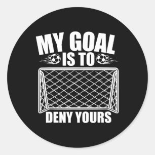 Best Soccer Design For Men Women Goalkeeper Soccer Classic Round Sticker
