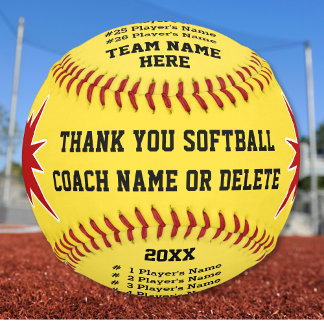 Best Softball Coach Gifts, Your Colours and Text