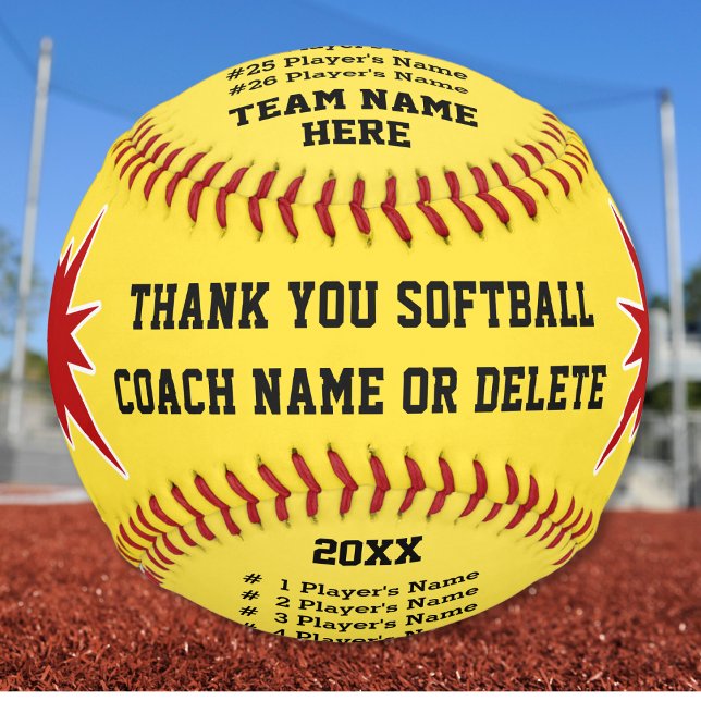 Best Softball Coach Gifts, Your Colours and Text (Gifts for Softball Coaches. Best softball coach gifts. Softball coach appreciation gifts. Softball.)