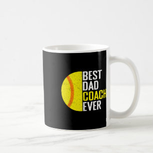 Best Softll Dad Coach Ever Funny Retro Softll Dad Coffee Mug