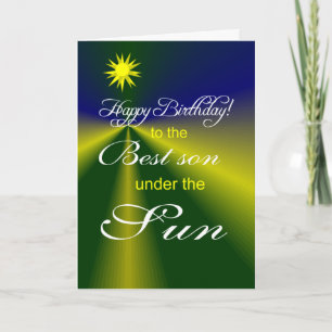 best son birthday card
