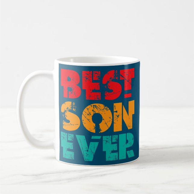 Best Son Ever Brother Father Papa Dad Daddy Mama Coffee Mug (Left)
