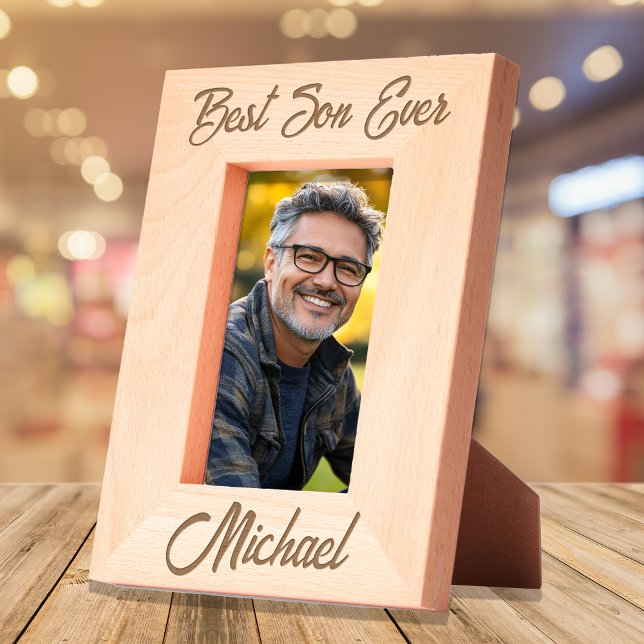 Best Son Ever Personalised  Etched Frames (Creator Uploaded)
