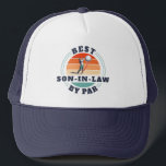 Best Son in Law By Par Custom Retro Golf Trucker Hat<br><div class="desc">Best Boss By Par design you can customise for the recipient of this cute golf theme design. Perfect gift for Boss Day or any special occasion. 

The text "SON-IN-LAW" can be customised with any moniker by clicking the "Personalise" button above.</div>