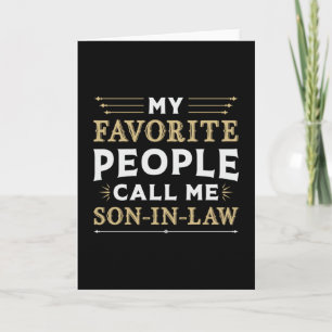 Best Son In Law Son Awesome Proud Gift Idea Card