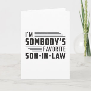 Best Son In Law Son Proud Awesome Funny Gift Card