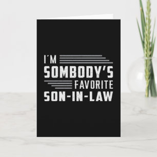 Best Son In Law Son Proud Awesome Gift Idea Card