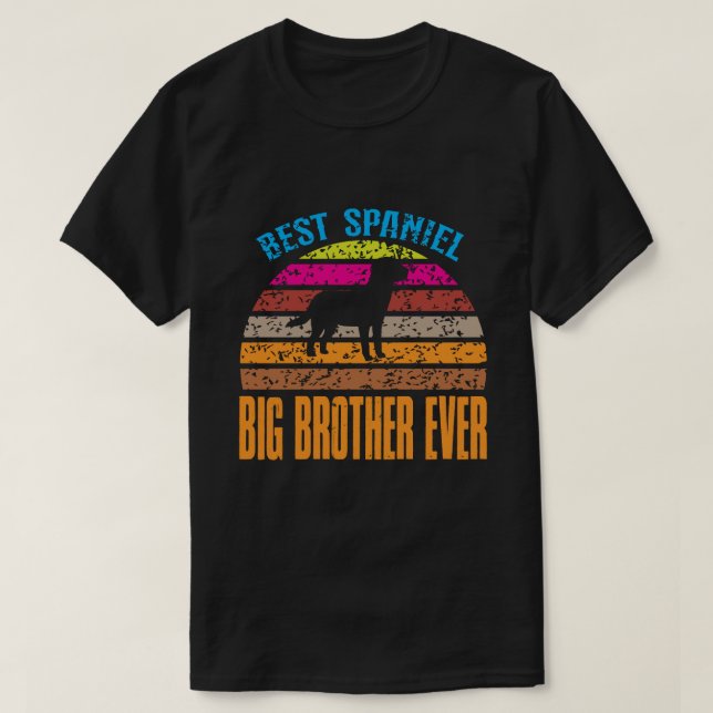 Best Spaniel BIG BROTHER EVER Vintage T-Shirt (Design Front)