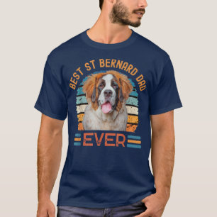 Best St Bernard Dad Ever dog Father's Day tee T-Sh