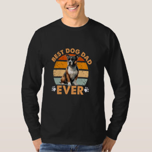 Best Staffordshire Bull Terrier Dog Dad Ever Retro T-Shirt