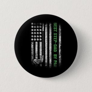 Best Step-dad By Par Father's Day Gifts Golf Lover 6 Cm Round Badge