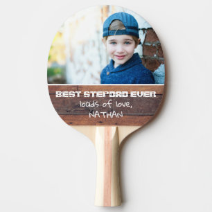Best Step Dad Ever Father's Day 2021 Wood Photo   Ping Pong Paddle