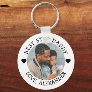 Best Step Daddy Photo Personalised  Key Ring