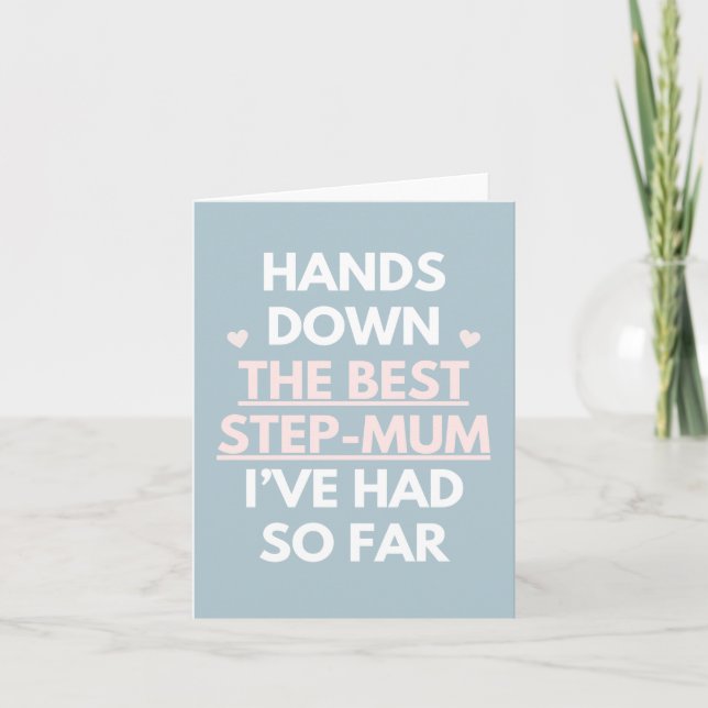 Best Step Mum So Far Card (Front)