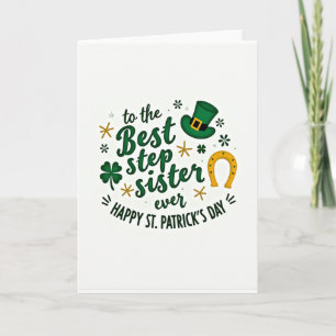 Best Step Sister St Patricks Day Card