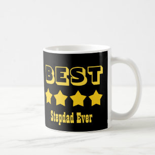 Best STEPDAD Ever 4 Stars RED V05 BLACK GOLD Coffee Mug