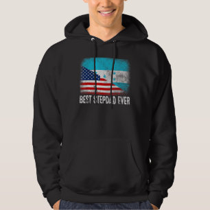 Best Stepdad Ever  Father's Day Honduras Us Flag Hoodie