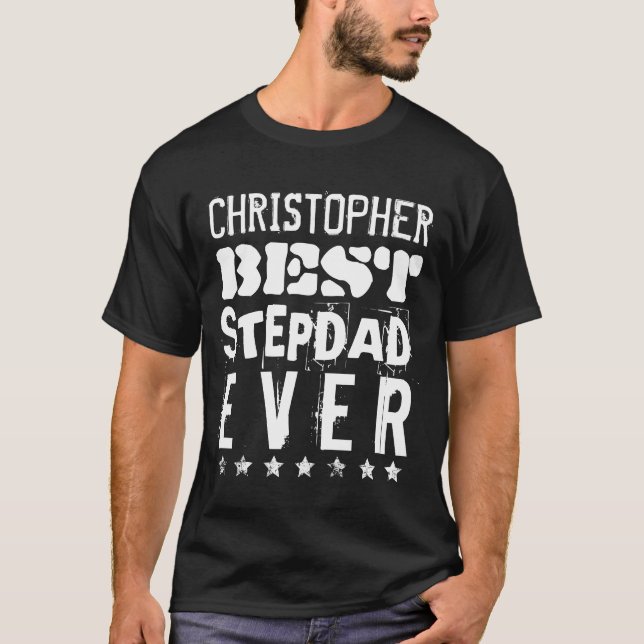 Best STEPDAD Ever Fun Grunge Text B12G T-Shirt (Front)
