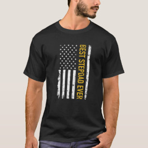 Best Stepdad Ever US American Vintage Flag T-Shirt