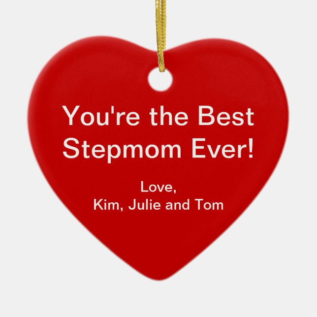 Best Stepmom Ceramic Ornament (Front)