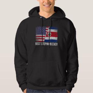 Best Stepmom Ever American Costa Rica Flag Mother' Hoodie