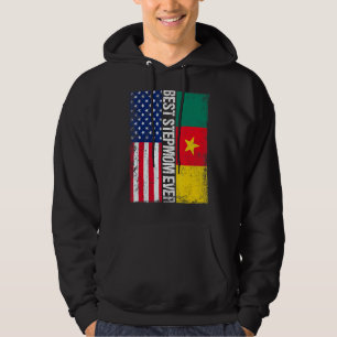 Best Stepmom Ever Mother's Day Cameroon Us Flag Hoodie