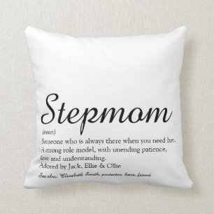 Best Stepmom, Stepmother Definition Script Cushion