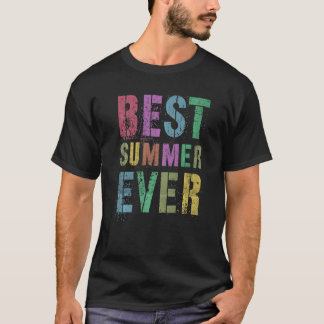 Best Summer Ever Camp Last Day Vacation Sign Autog T-Shirt