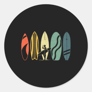 Best Surfboard For Men Women Kids Surfing Surfer S Classic Round Sticker