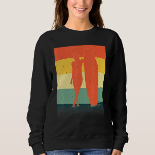 Best Surfing For Women Girls Surfer Vintage Surf B Sweatshirt