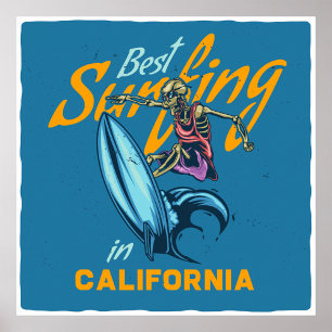 Best Surfing In California Poster