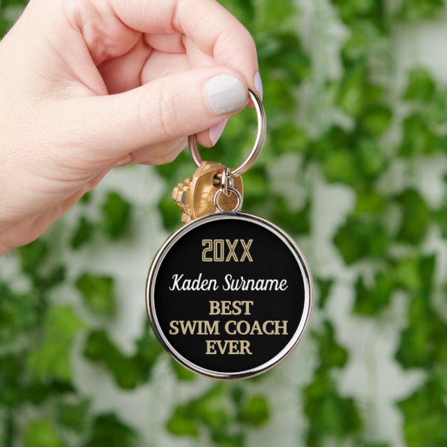 Best SWIM Coach Award Key Ring (Hand)
