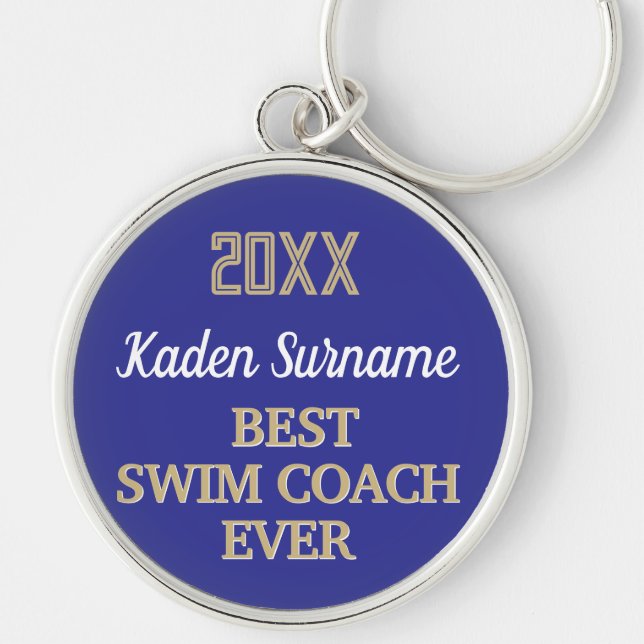Best SWIM Coach Award Key Ring (Front)