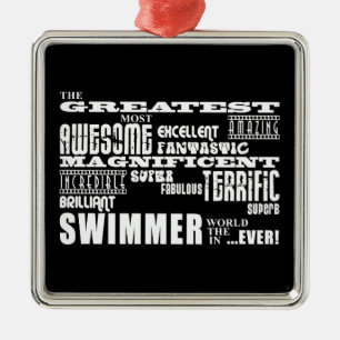 Best Swimmers : Greatest Swimmer Metal Tree Decoration