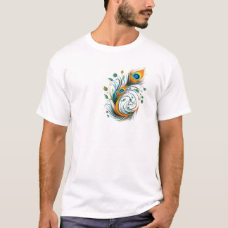 best T- Shirts design peacock Feather Clipart 