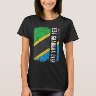Best Tanzanian Grandma Ever Tanzania Flag Mother's T-Shirt