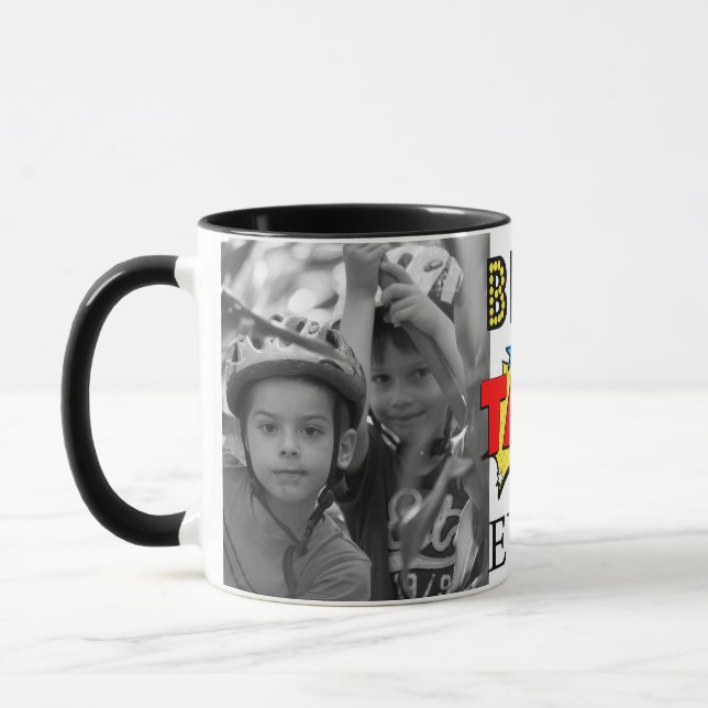 Best Tata Ever Custom Photos Mug (Left)